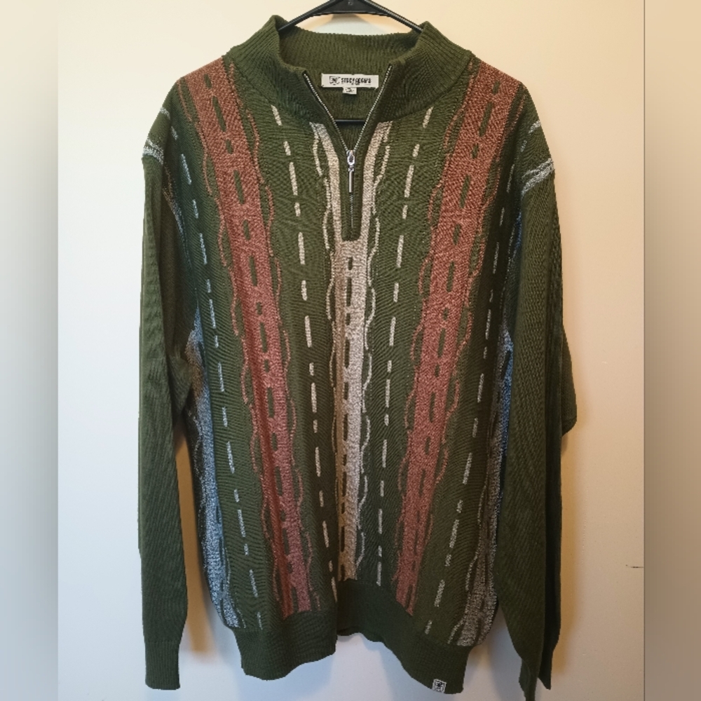 Stacy Adams XL Mens Quarter Zip Sweater